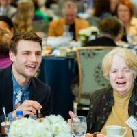 Guest and student at Scholarship Dinner 2019